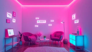 Explore engaging NSFW AI chat experiences in a modern, vibrant digital environment.