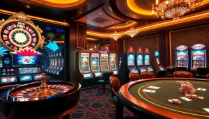 Découvrez l'excitation du casino en ligne Français avec des machines à sous vibrantes et une roue de roulette.