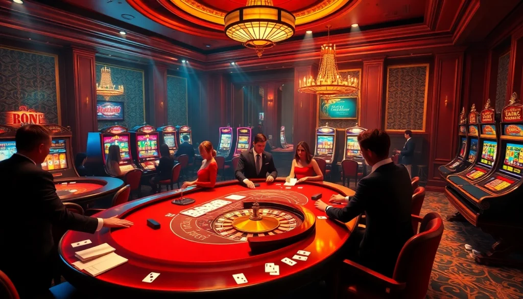 Une expérience de jeu excitante dans un casino en ligne Français luxueux avec poker, roulette et machines à sous.