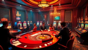 Une expérience de jeu excitante dans un casino en ligne Français luxueux avec poker, roulette et machines à sous.