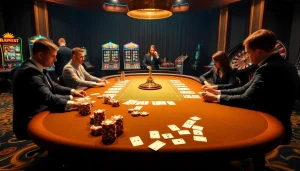 Capturer l'excitation d'un casino en ligne Français avec un jeu de poker professionnel et des machines à sous vibrantes.