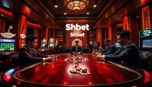 Experience the thrill of Shbet casino with dynamic poker action and vibrant gaming ambiance.