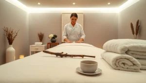 평화로운 환경에서 숙련된 치료사가 준비하는 편안한 러시아마사지 세션.